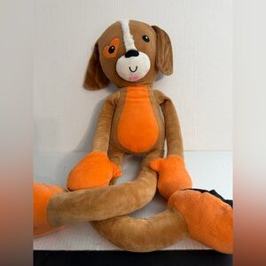 Stretchkins Plush Brown and Orange Puppy Dog